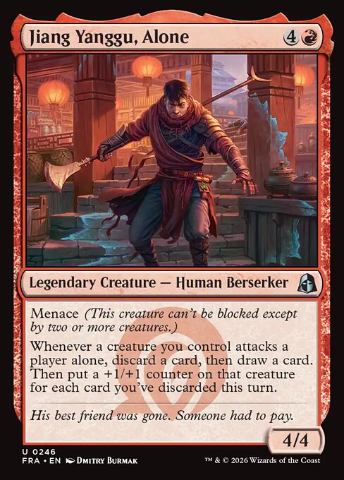 Carte Singole Magic ENG - Reality Fracture - Jiang Yanggu, Alone (FRA 246)