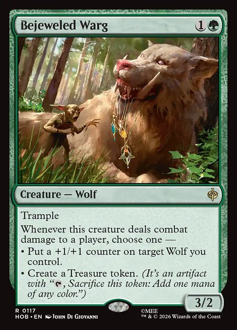 Bejeweled Warg HOB 117 Regular - Magic The Hobbit carta singola ENG