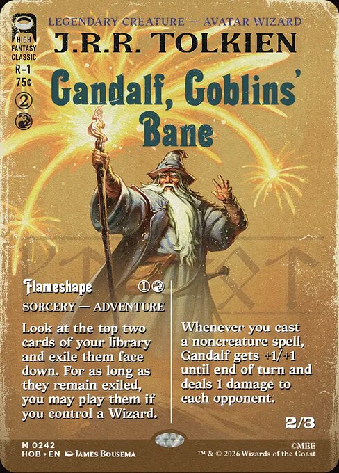 Gandalf, Goblins' Bane // Flameshape HOB 242 Regular - Magic The Hobbit carta singola ENG