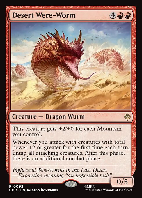 Desert Were-Worm HOB 092 Foil - Magic The Hobbit carta singola ENG